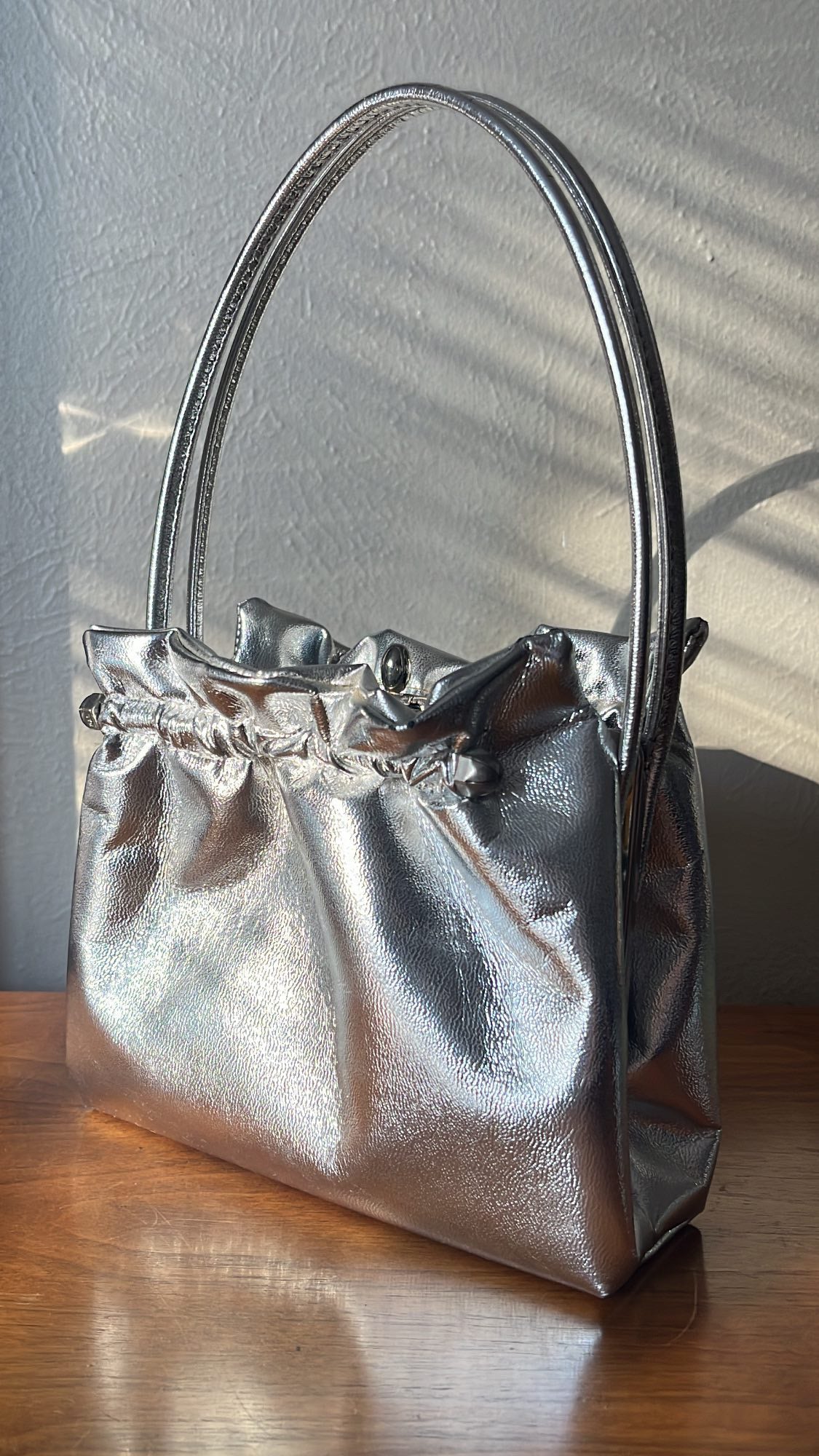 Vintage Metallic Silver Handbag