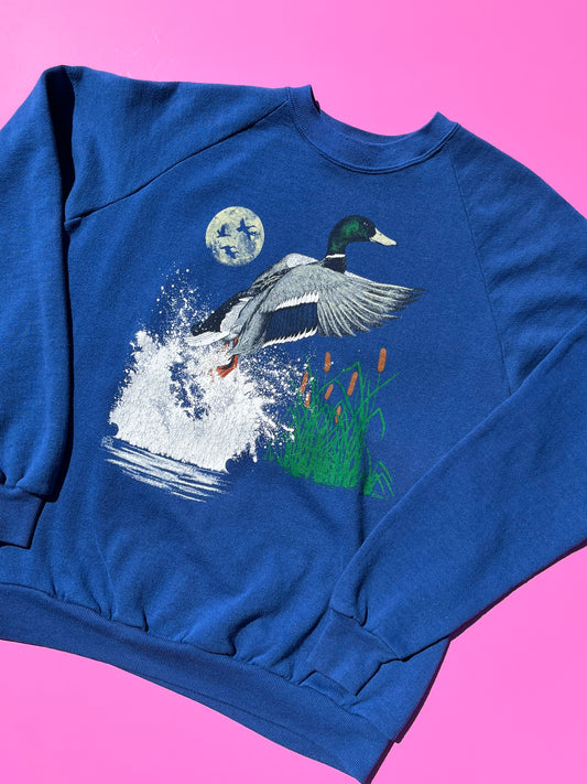 Vintage Duck & Moon Sweater